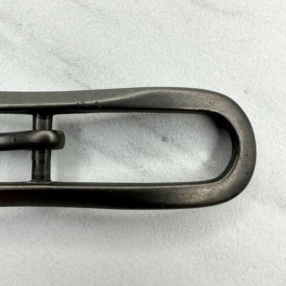 Dark Bronze Tone Skinny Simple Basic Belt Buckle - Picture 4 of 7
